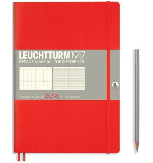 Leuchtturm1917 Ежемесячник-блокнот на 2018 год (на 16 месяцев) (Распродажа) Soft Cover Composition B5 Medium