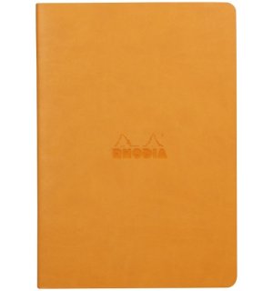 Rhodia Rhodiarama тетрадь на сшивке, оранжевый (в точку)  A5