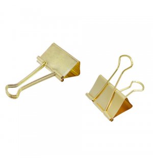 BRAUBERG Зажимы для бумаг EXTRA, 12 шт., 32 мм, на 140 л., золотистые