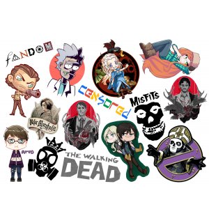 Fandom. Лист виниловых наклеек А4
