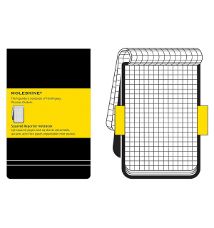Блокнот Moleskine Reporter (в клетку), Pocket, черная