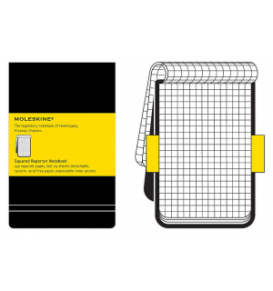 Блокнот Moleskine Reporter (в клетку), Large, черная