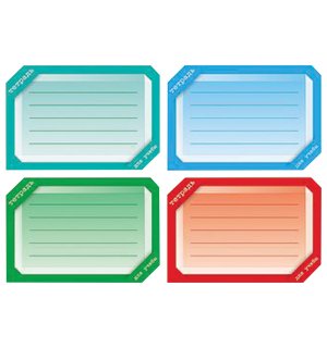 HATBER Наклейки для тетрадей "Цветная", европодвес, комплект 16 шт., 165×200 мм