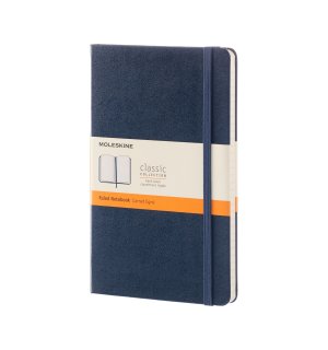 Записная книжка Moleskine Classic (в линейку), Large, темно-синяя