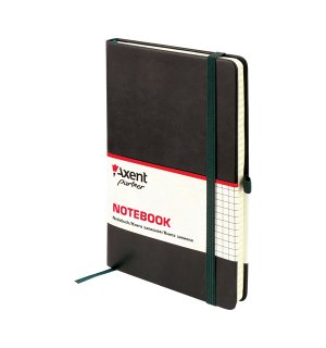 Axent Записная книжка Partner Lux, А5-, 96 листов, в клетку, черная