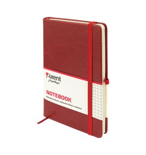 Axent Записная книжка Partner Lux, А5-, 96 листов, в клетку, бордо