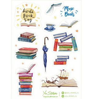 Magic Books. Лист виниловых наклеек А5