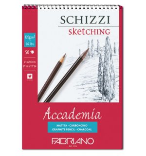Fabriano Accademia - блокнот для эскизов A4 спираль по короткой стороне