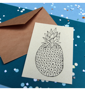 All Write Открытка почтовая Ананас, A6