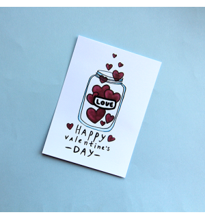 All Write Открытка почтовая Happy valentines day, A6