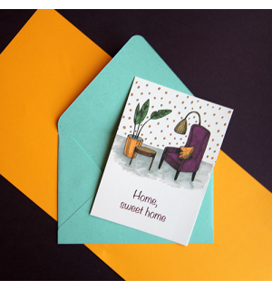 All Write Открытка почтовая Sweet home, A6