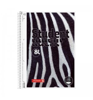 Тетрадь Brunnen Student Premium Zebra в клетку А4