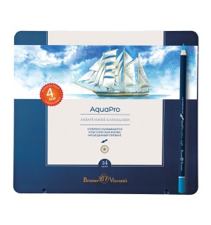 Набор акварельных карандашей Bruno Visconti AquaPro (24 шт.)