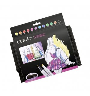 Copic Classic Набор маркеров 12 яркие цвета в пенале (x12)
