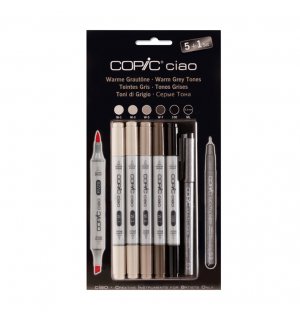 Copic Ciao Набор маркеров 6 цветов Теплые серые тона (x6)