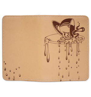 Кожаная обложка для молескина Susan Rudat — Чашка кофе