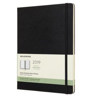 Moleskine Еженедельник Classic WKNT (2019), XLarge, черный