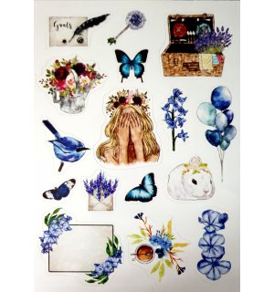 Spring goals. Лист виниловых наклеек А6