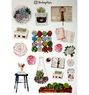 In the Garden. Лист виниловых наклеек А6