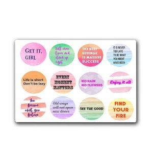 Get it girl Labels set. Лист виниловых наклеек А6
