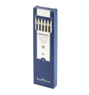 Набор чёрнографитовых карандашей Bruno Visconti Graphix мягких B  (12 шт.)