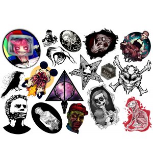 Horror. Лист виниловых наклеек А4