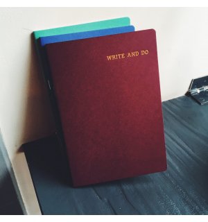 Kraftbook Блокнот на скрепке WRITE AND DO бордовый, А5