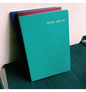 Kraftbook Блокнот на скрепке WRITE AND DO изумрудный, А5