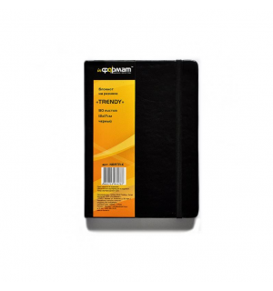 Записная книжка формата А5- в клетку inФормат Trendy Black