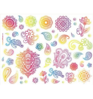 Paisley. Лист виниловых наклеек А4