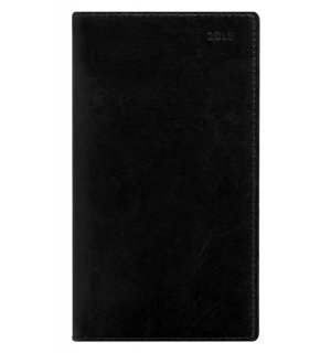 Letts Датированный еженедельник 2019 GLOBAL DELUXE A6, натуральная кожа, черный