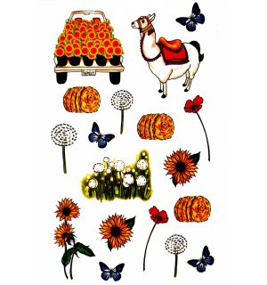 Alpaca Farmlife. Лист виниловых наклеек А6