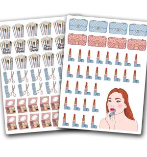 Make Up Set. Комплект из двух виниловых наклеек А6