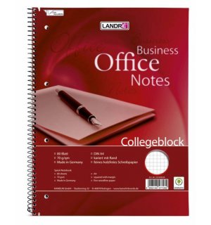 Тетрадь на спирали Landre Business Office Notes Collegeblock А4