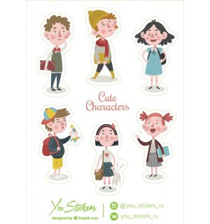 Friends. Лист виниловых наклеек А6