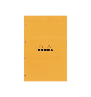 Rhodia Orange A4 Legal Pad Multicolonnes Yellow Perforation