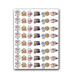 Small Icons Set. Лист виниловых наклеек А6