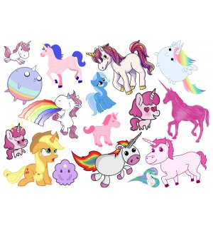 Единороги. DIS Лист виниловых наклеек А4