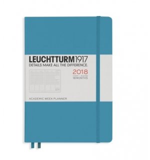 Leuchtturm1917 Еженедельник на 2017-18 год (на 18 месяцев), неделя на развороте Academic, Medium