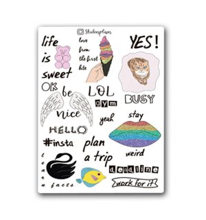 Yes! Лист виниловых наклеек А6