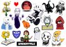 Undertale. Лист виниловых наклеек А4