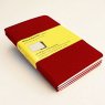 Записная книжка Moleskine Cahier (в клетку, 3 шт.), Pocket, красная