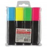 BRAUBERG "Contract" набор маркеров-текстовыделителей 4 шт., линия 1-5 мм