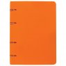 BRAUBERG Тетрадь на кольцах 120 л., А5, 160х205 мм, клетка, обложка пластик, Оранжевый 