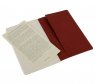 Записная книжка Moleskine Cahier (в клетку, 3 шт.), Pocket, красная