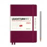 Leuchtturm1917 Ежедневник на 2023 год, Port Red (винный) день на странице Medium