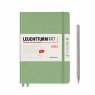 Leuchtturm1917 Еженедельник на 2022 год, неделя на развороте (вертикальный) Muted Colours Sage (пастельный зеленый) Medium