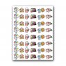 Small Icons Set. Лист виниловых наклеек А6