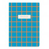Red Wooden Flag Blue Yellow Grid А6