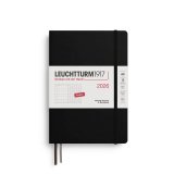 Leuchtturm1917 Еженедельник-блокнот на 2026 год, неделя на странице, Black (черный) А5 Medium Dotted (в точку)